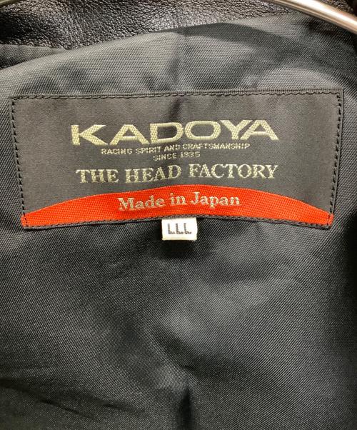 KADOYA（カドヤ）KADOYA (カドヤ) シングルライダースジャケット ブラック サイズ:SIZE 3Lの古着・服飾アイテム