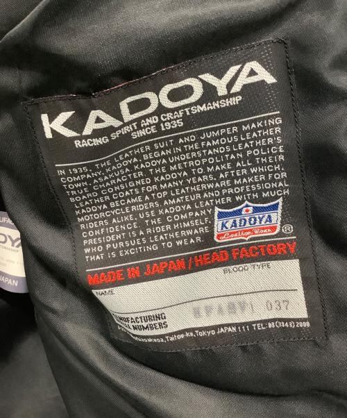KADOYA（カドヤ）KADOYA (カドヤ) シングルライダースジャケット ブラック サイズ:SIZE 3Lの古着・服飾アイテム
