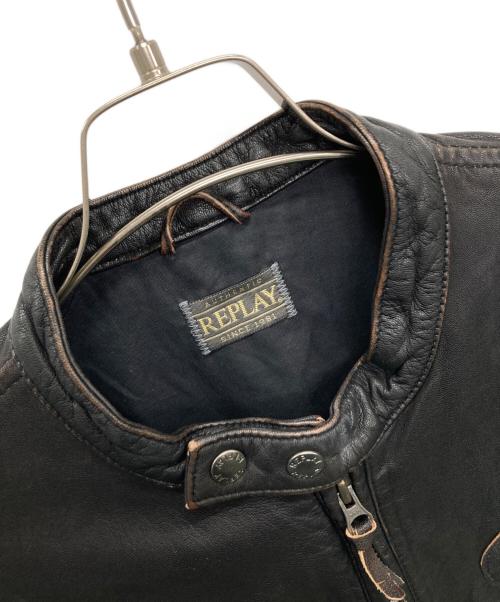 REPLAY（リプレイ）REPLAY (リプレイ) シングルライダースジャケット ブラック サイズ:SIZE Lの古着・服飾アイテム