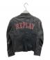 REPLAY (リプレイ) シングルライダースジャケット ブラック サイズ:SIZE L：8000円
