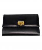 Salvatore Ferragamoサルヴァトーレ フェラガモ）の古着「3つ折り財布」｜ブラック
