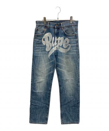 A BATHING APE デニムパンツ サイズL　使用感ダメージ有 中古・古着通販】A BATHING APE (アベイシングエイプ) デニムパンツ