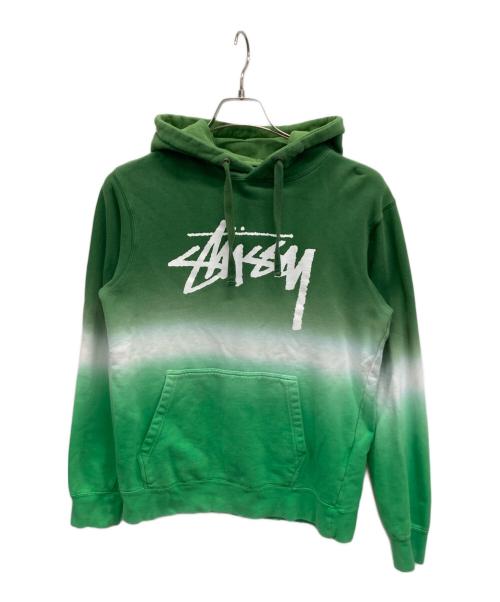 stussy（ステューシー）stussy (ステューシー) プルオーバーパーカー グリーン サイズ:Sの古着・服飾アイテム
