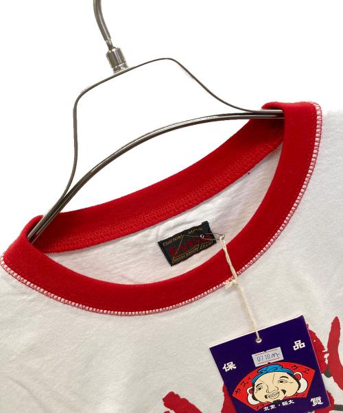 EVISU（エヴィス）EVISU (エヴィス) 半袖カットソー ホワイト×レッド サイズ:M 未使用品の古着・服飾アイテム