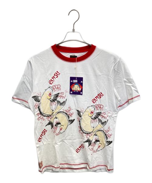EVISU（エヴィス）EVISU (エヴィス) 半袖カットソー ホワイト×レッド サイズ:M 未使用品の古着・服飾アイテム