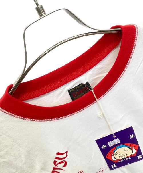 EVISU（エヴィス）EVISU (エヴィス) 半袖カットソー ホワイト×レッド サイズ:M 未使用品の古着・服飾アイテム
