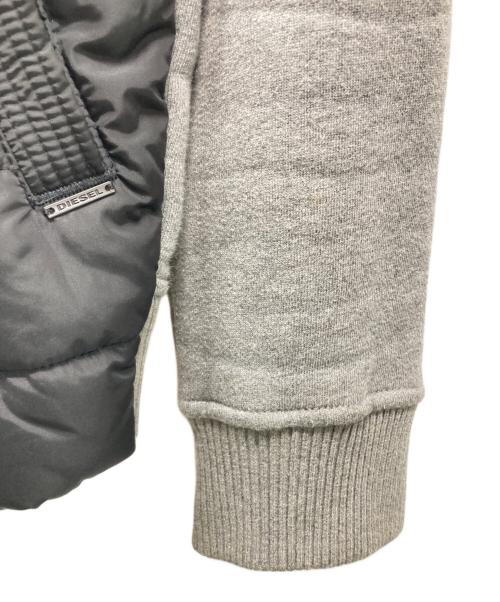 DIESEL（ディーゼル）DIESEL (ディーゼル) 中綿ジャケット ブラック×グレー サイズ:XSの古着・服飾アイテム