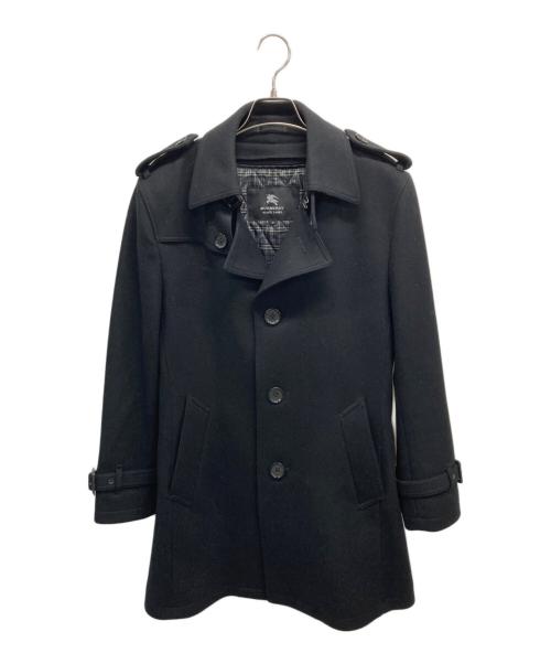 BURBERRY BLACK LABEL（バーバリーブラックレーベル）BURBERRY BLACK LABEL (バーバリーブラックレーベル) ライナー付カシミヤ混コート ブラック サイズ:SIZE Mの古着・服飾アイテム