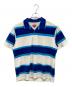 SUPREME（シュプリーム）の古着「Stripe velour polo」｜ブルー×ホワイト