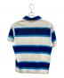 SUPREME (シュプリーム) Stripe velour polo ブルー×ホワイト サイズ:L：10000円