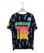 stussyステューシー）の古着「半袖カットソー」｜ブラック×グレー