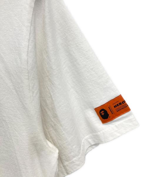 A BATHING APE（アベイシングエイプ）A BATHING APE (アベイシングエイプ) HERON PRESTON (ヘロンプレストン) 半袖カットソー ホワイト サイズ:Mの古着・服飾アイテム