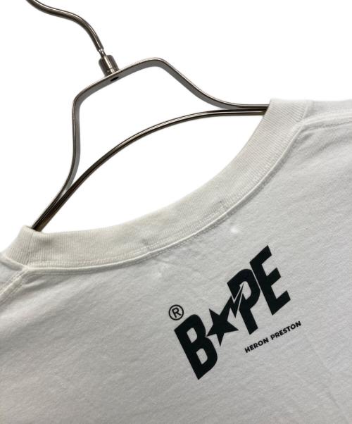 A BATHING APE（アベイシングエイプ）A BATHING APE (アベイシングエイプ) HERON PRESTON (ヘロンプレストン) 半袖カットソー ホワイト サイズ:Mの古着・服飾アイテム