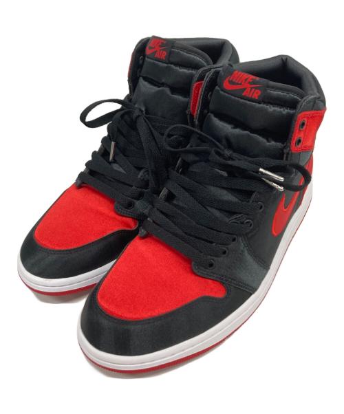 NIKE（ナイキ）NIKE (ナイキ) エアジョーダ1 レトロハイ OG サテンブレッド レッド×ブラック サイズ:28.5の古着・服飾アイテム