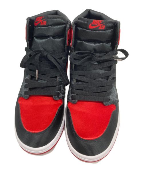 NIKE（ナイキ）NIKE (ナイキ) エアジョーダ1 レトロハイ OG サテンブレッド レッド×ブラック サイズ:28.5の古着・服飾アイテム