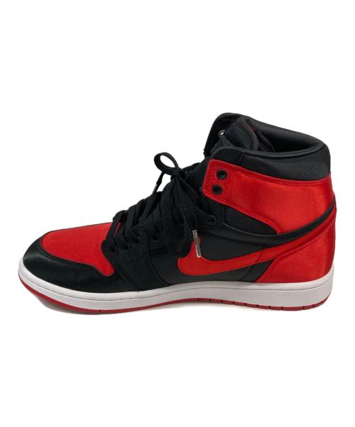 NIKE（ナイキ）NIKE (ナイキ) エアジョーダ1 レトロハイ OG サテンブレッド レッド×ブラック サイズ:28.5の古着・服飾アイテム