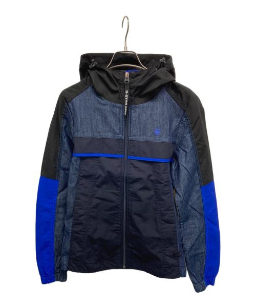 G-STAR RAW（ジースターロゥ）G-STAR RAW (ジースターロゥ) Denim Mix Hooded Jacket ブラック×インディゴ×ブルー サイズ:SIZE XXS 未使用品の古着・服飾アイテム