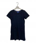 BLUE LABEL CRESTBRIDGEブルーレーベルクレストブリッジ）の古着「半袖ワンピース」｜ネイビー
