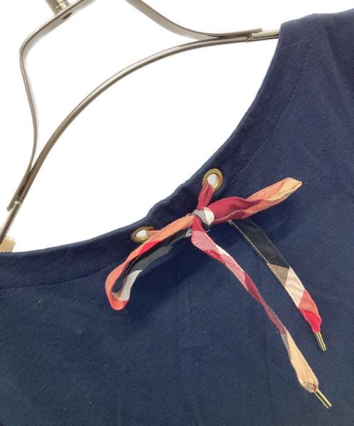 BLUE LABEL CRESTBRIDGE（ブルーレーベルクレストブリッジ）BLUE LABEL CRESTBRIDGE (ブルーレーベルクレストブリッジ) 半袖ワンピース ネイビー サイズ:SIZE 38の古着・服飾アイテム