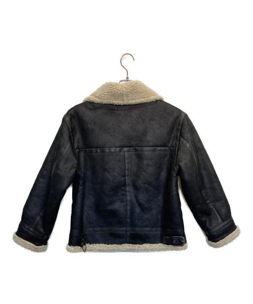 UNGRID（アングリッド）Ungrid (アングリッド) ビッグシルエットフェイクムートンボアブルゾン ベージュ×ブラック サイズ:SIZE Sの古着・服飾アイテム