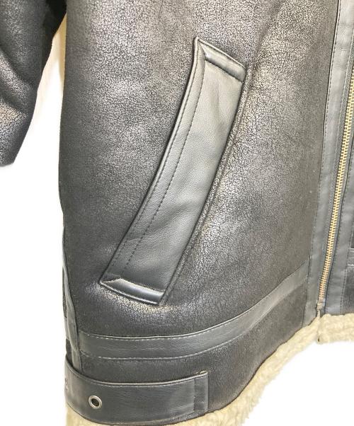 UNGRID（アングリッド）Ungrid (アングリッド) ビッグシルエットフェイクムートンボアブルゾン ベージュ×ブラック サイズ:SIZE Sの古着・服飾アイテム