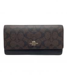 COACH（コーチ）の古着「長財布」｜ブラック×ブラウン