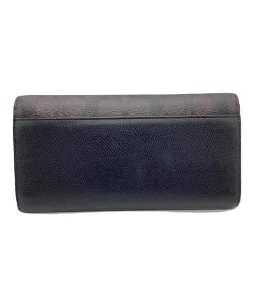 COACH（コーチ）COACH (コーチ) 長財布 ブラック×ブラウンの古着・服飾アイテム