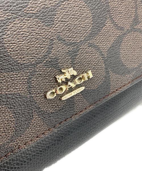 COACH（コーチ）COACH (コーチ) 長財布 ブラック×ブラウンの古着・服飾アイテム