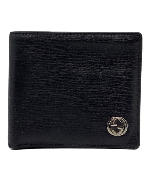 GUCCI（グッチ）GUCCI (グッチ) 2つ折り財布 ブラックの古着・服飾アイテム