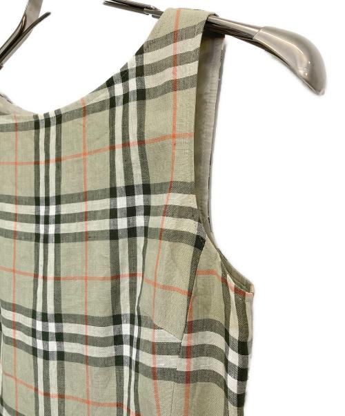 BURBERRY LONDON（バーバリーロンドン）BURBERRY LONDON (バーバリーロンドン) ノースリーブワンピース ベージュ×ブラック サイズ:SIZE 38の古着・服飾アイテム