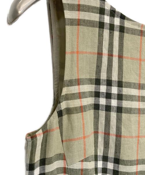 BURBERRY LONDON（バーバリーロンドン）BURBERRY LONDON (バーバリーロンドン) ノースリーブワンピース ベージュ×ブラック サイズ:SIZE 38の古着・服飾アイテム
