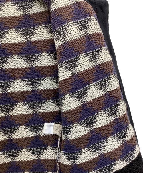 BOTTEGA VENETA（ボッテガベネタ）BOTTEGA VENETA (ボッテガベネタ) 薄手カーディガン パープル×ブラック サイズ:SIZE 38の古着・服飾アイテム