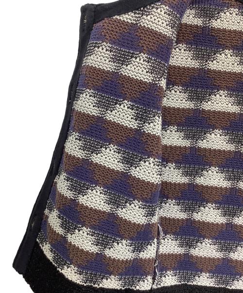 BOTTEGA VENETA（ボッテガベネタ）BOTTEGA VENETA (ボッテガベネタ) 薄手カーディガン パープル×ブラック サイズ:SIZE 38の古着・服飾アイテム