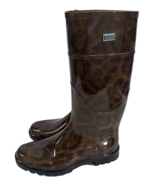 DOLCE & GABBANA（ドルチェ＆ガッバーナ）DOLCE & GABBANA (ドルチェ＆ガッバーナ) レインブーツ ブラウン サイズ:SIZE 38の古着・服飾アイテム
