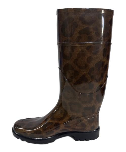 DOLCE & GABBANA（ドルチェ＆ガッバーナ）DOLCE & GABBANA (ドルチェ＆ガッバーナ) レインブーツ ブラウン サイズ:SIZE 38の古着・服飾アイテム