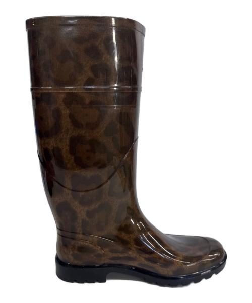 DOLCE & GABBANA（ドルチェ＆ガッバーナ）DOLCE & GABBANA (ドルチェ＆ガッバーナ) レインブーツ ブラウン サイズ:SIZE 38の古着・服飾アイテム