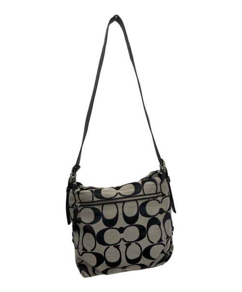 COACH（コーチ）COACH (コーチ) ショルダーバッグ ライトグレー×ブラックの古着・服飾アイテム