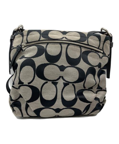 COACH（コーチ）COACH (コーチ) ショルダーバッグ ライトグレー×ブラックの古着・服飾アイテム
