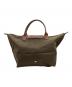 LONGCHAMP (ロンシャン) トートバッグ ブラウン×カーキ：8000円