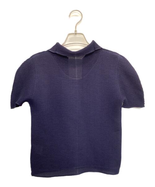 me ISSEY MIYAKE（ミーイッセイ ミヤケ）me ISSEY MIYAKE (ミーイッセイ ミヤケ) 半袖ブラウス ネイビー サイズ:SIZE Freeの古着・服飾アイテム