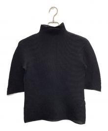 me ISSEY MIYAKE（ミーイッセイ ミヤケ）の古着「半袖ブラウス」｜ブラック