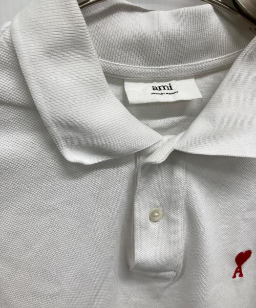 AMI PARIS（アミ パリス）AMI PARIS (アミ パリス) ポロシャツ ホワイト サイズ:Mの古着・服飾アイテム