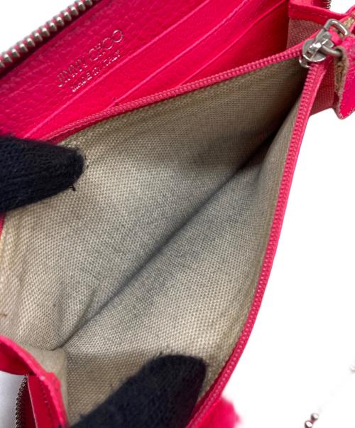 JIMMY CHOO（ジミーチュウ）JIMMY CHOO (ジミーチュウ) 長財布 ショッキングピンクの古着・服飾アイテム