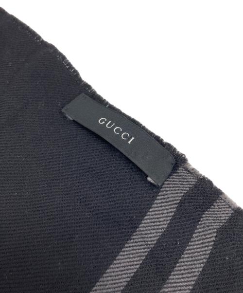 GUCCI（グッチ）GUCCI (グッチ) マフラー ブラックの古着・服飾アイテム