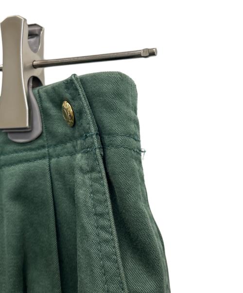 DRAWER（ドゥロワー）Drawer (ドゥロワー) コットンバイオウォッシュタックスカート グリーン サイズ:SIZE 36　の古着・服飾アイテム