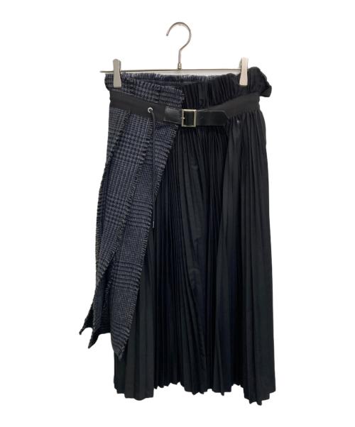 sacai（サカイ）sacai (サカイ) ラップスカート ブラック サイズ:SIZE 1の古着・服飾アイテム