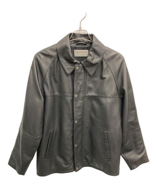 quattrocchi（クアトロッキ）quattrocchi (クアトロッキ) シープレザージャケット ブラック サイズ:SIZE 44の古着・服飾アイテム