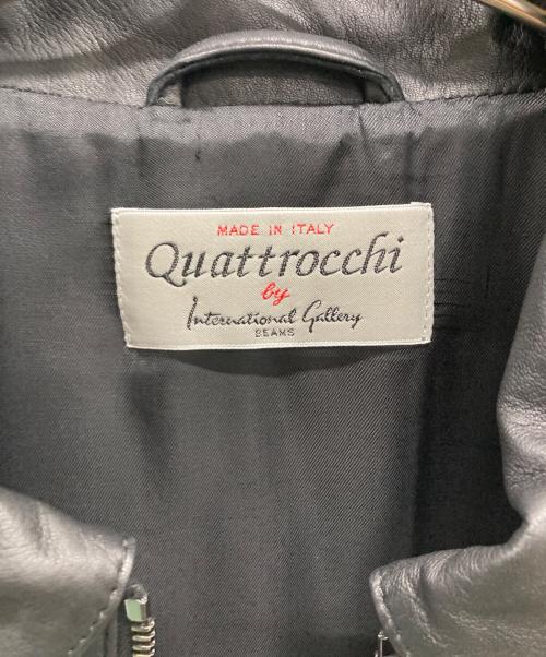 quattrocchi（クアトロッキ）quattrocchi (クアトロッキ) シープレザージャケット ブラック サイズ:SIZE 44の古着・服飾アイテム