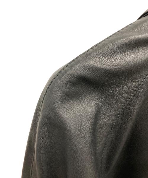 quattrocchi（クアトロッキ）quattrocchi (クアトロッキ) シープレザージャケット ブラック サイズ:SIZE 44の古着・服飾アイテム