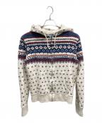 POLO RALPH LAURENポロ・ラルフローレン）の古着「ジップパーカー」｜アイボリー×ネイビー×レッド